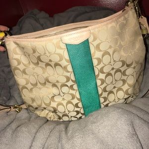 NWOT Coach Signature Stripe Hobo Crossbody